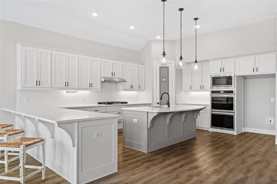 This amazing ONE STORY located in the thriving MASTER PLANNED COMMUNITY OF SONOMA VERDE offers CUSTOM FEATURES throughout, something you won't find anywhere else. Enter into the home to discover an OPEN CONCEPT design with GOURMET KITCHEN offering double ovens, TWO QUARTZ ISLANDS, gas cooktop and custom pantry door, overlooking expansive family room with gas log fireplace and luxury vinyl plank flooring. Primary bedroom with updated ceiling fan, fresh new carpet and ensuite offering high-end GRANITE countertops, dual sinks with vanity space and large walk-in closet. Three additional secondary bedrooms, hall bath with TAJ MAHAL QUARTZ countertops; one bedroom offers PRIVATE ENSUITE FULL BATH. GREENBELT LOT offers privacy to enjoy quiet evenings on the covered patio. Sonoma Verde offers community pool, sand volleyball, walking trails, fishing pond and so much more! A full list of upgrades seller has made since ownership of the home is available.  This home is PRICED TO SELL and ready for new owners to call home. Come see it today!