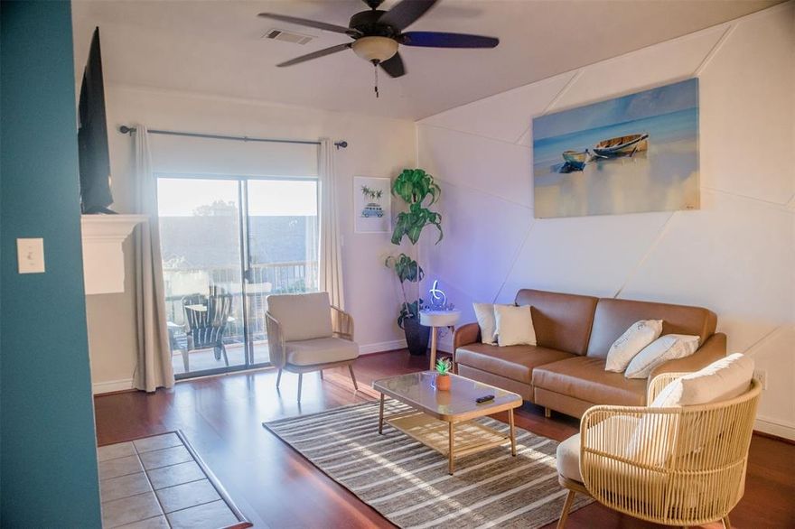 Experience lakefront living at its finest in this beautifully updated 3-bedroom, 2-bath condo with lake views of Lake Ray Hubbard. The split-bedroom floor plan offers both privacy and comfort, while the open-concept design maximizes natural light and some views. The living room features stunning floor-to-ceiling windows,  filling the space with light while maintaining convenience and style. The upgraded kitchen is a chef’s dreamThe dining area includes elegant built-in cabinets for added style and storage. The spacious balcony extends from the living room to the primary suite—both with direct patio access—perfect for relaxing or entertaining. The primary suite includes a renovated ensuite bathroom, and private attic access for extra storage. With serene water views as your backdrop, this home blends elegance, functionality, and the tranquility of lake living. (No real estate sign on property)