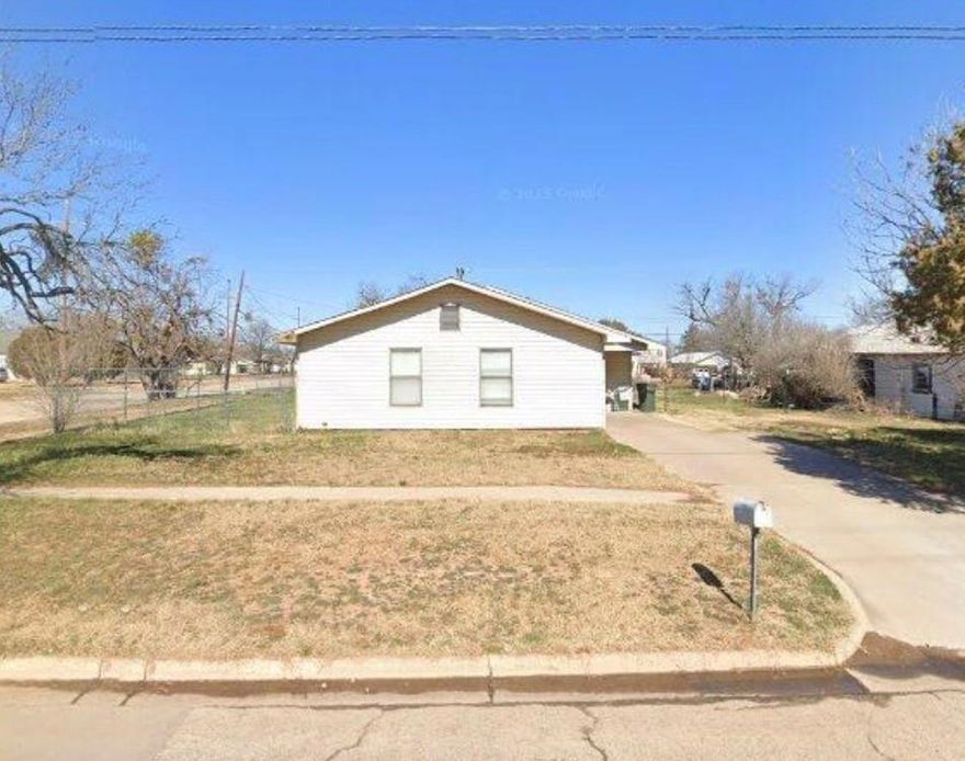 Blocks from Downtown Abilene, walking distance to shopping, art galleries, and food galore! Newly updated. New paint and flooring throughout. Spacious four bedroom, with two full bathrooms. Eat in kitchen, full washer and dryer area in hallways. Huge corner lot with large backyard. All measurements and schools to be verified by potential tenants.