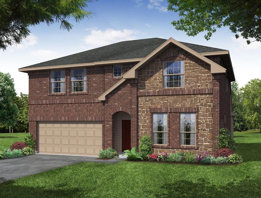 New Build Finished January 2024! Bloomfield's Gardenia plan is the perfect blend of style & function with modern elements seamlessly integrated through the open-concept layout. Family Room is bright & spacious with large windows looking out to the backyard and a sliding glass door that leads to the Covered Patio with a built-in Gas Stub. Contemporary Kitchen and dining space blend with the Family room to create the perfect space for entertaining friends & family! Living spaces are adorned with porcelain wood-look tile. The kitchen's unique finishes include chic Flat-Panel Cabinetry, Granite Counters, Subway Tile Backsplash, and SS Appliances. Primary Suite and Study downstairs; Game Room & 3 more large bdrms upstairs with 
WICs, and one with an attached bath. Primary Bath upgraded to add dual sinks, tub, separate shower, and premium tile. Gutters, fully landscaped lot, upgraded front door with glass & iron accents! Stop by Bloomfield at Grand Heritage to learn what else is included.