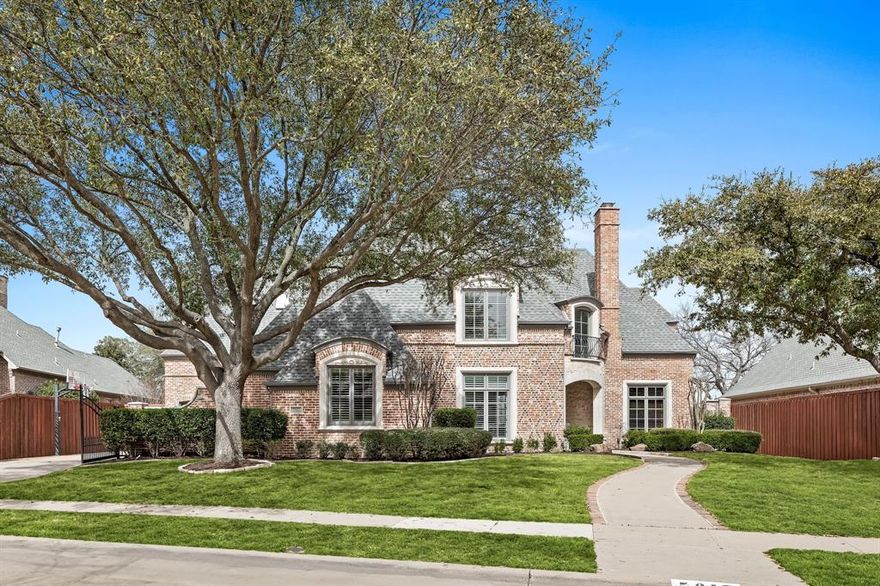 Gorgeous golf course home at Gleneagles offers incredible views and luxury throughout! Sweeping staircase welcomes guests, accented by sleek chandelier and stunning outdoor vista. Elegant dining room boasts sophisticated chandelier and butler's pantry to make entertaining a breeze. Refined study has beautiful hardwood built-ins, fireplace, and secretary station behind sliding doors for extra privacy. Special bonus room leads further into house and showcases arched walkways, radiant chandelier, and wall of windows that overlook backyard oasis. Gourmet kitchen is a chef’s dream, with luxury stainless appliances that include Thermador 6-burner gas range, Sub-Zero refrigerator, and Bosch dishwasher. Stunning granite countertops offer ample room for cooking or serving, and generous built-ins make organization easy. Sunny breakfast nook overlooks sparkling pool through wall of windows that brighten the space. Airy and bright family room centers around stately fireplace with raised hearth. 
Stunning primary suite is a relaxing haven, with golf course views and sunny seating area. Relax in elegant primary bath, with dual vanities,  luxurious garden tub, and separate shower. Upstairs landing offers charming loft with built-ins and can be used for gaming or reading. Secondary bedrooms come with ensuite bath access and spacious walk-in closets, comfortable for large families or house guests. Oversized game room is great for hosting, with wet bar that includes refrigerator & microwave, built-ins, and space for pool table. Comfortable media room offers remote-controlled shades and ample seating space, perfect for cozy movie nights. Balcony off game room brings glorious golf course views and plenty of space for seating. Backyard oasis is a true star, with shimmering pool & spa, covered patio with built-in grill, refrigerator, and griddle, and expansive views of golf course. Additional green space is perfect as a play yard, and putting green helps sharpen your short game.