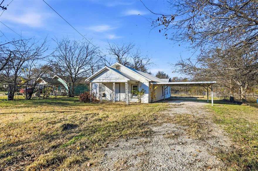 This property is all about the land and the possibilities it brings! Sitting on a 0.20-acre interior lot in Alvarado, this home is being sold as a teardown, offering a clean slate for your next build or investment project. The lot itself is level, cleared, and already equipped with electric service and an individual water meter, making it a practical starting point for new construction. With no HOA and no known restrictions, you have the freedom to design and build in a way that fits your vision! Located in Alvarado ISD and just minutes from local schools, shops, and highway access, the setting combines convenience with the charm of a small-town neighborhood. The property next door is also available, creating a great opportunity for anyone looking to expand their footprint or take on a larger project! Walk the property, take in the space, and imagine what you could create here!