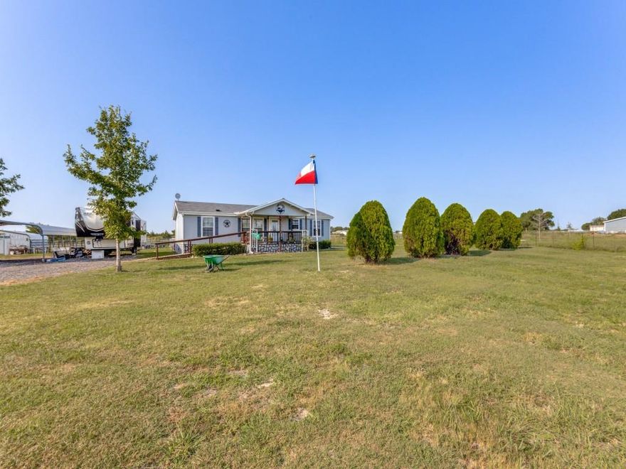 This 2.79 acre property with a 3 bedroom, 2 bath mobile home with plenty of room for your animals.  Property has an RV hookup on site, workshop with electricity, sheds & small barn.  Enjoy the above ground swimming pool, covered front & back porches.  Pick where you want to shop..... 4.5 miles to Farmersville, 14 miles to Greenville, 47 miles to Dallas. Escape from the busy, city life & enjoy the quiet country life.