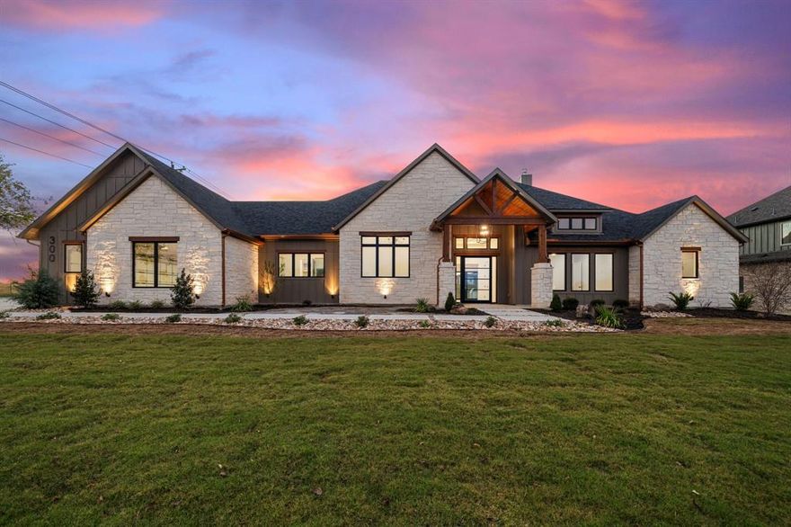 Welcome to your future dream home! Built by LUXE Custom Builders, this one-of-a-kind home sits on 1 acre across from a beautiful 200-acre farm in the highly desirable Deer Crossing community of Gunter. This impressive brand-new construction sits on a spacious corner lot and offers over 4,105 sq ft of thoughtfully designed living space. With this house being MOVE IN READY, now is the perfect time to secure this home and make it uniquely yours. Featuring 4 spacious bedrooms, a dedicated study, an expansive game room-- with a built in bar, dedicated dining room surrounded by windows, open concept kitchen with high end appliances, 4 full bathrooms, and 2 half baths. This home offers the ideal blend of luxury, comfort, and functionality for modern living. The highlight? A 764 sq ft covered patio with a soaring fireplace and outdoor bbq set up—perfect for entertaining or relaxing year-round. Don’t miss this rare opportunity to own this stunning home just minutes from Preston or 75. No HOA, No city taxes! Contact us today to learn more and schedule a tour with the builder!