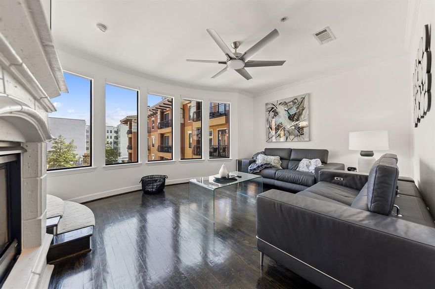 Tucked within one of Turtle Creek’s most desirable addresses, this 2BD, 2.5BA residence offers a rare opportunity to enjoy the feel of a townhome within a lock and leave condo setting. Spanning 2,044SF across three levels, the layout is both functional and inviting, creating a sense of privacy and separation that is hard to find in traditional condo living.  The main living spaces are anchored by an updated kitchen featuring quartz countertops, a built in refrigerator, and high end KitchenAid appliances, all opening seamlessly to the living and dining areas. Wood flooring runs throughout, complemented by updated lighting and electric shades that elevate the overall feel. The primary suite is thoughtfully designed with a fully updated bath, complete with a walk in shower, separate soaking tub, and a custom closet. A secondary bedroom with a built in Murphy bed offers flexibility for guests or a home office.  Enjoy peaceful poolside views and the convenience of a true lock and leave lifestyle, with concierge service, a resort style pool, fitness center, and two secured parking spaces.  All of this in a prime Turtle Creek location, just minutes from the DNT, convenient access to both Love Field and DFW Airport, and surrounded by some of Dallas' premier shopping and dining.