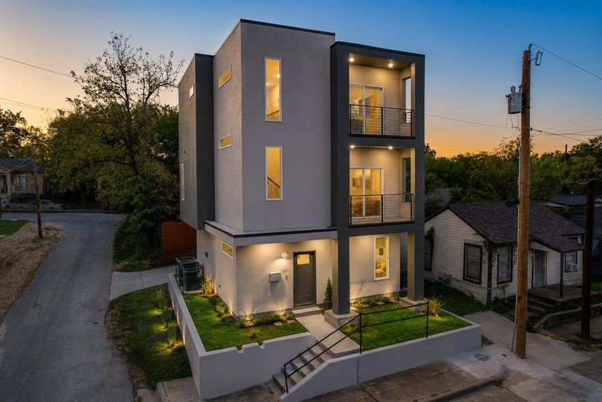 Welcome to 521 Faulk St — a modern Dallas retreat designed for flexibility, lifestyle, and exceptional investment potential. Whether you’re searching for a high-performing short-term rental, a stylish primary residence, or the perfect multi-generational living setup, this property offers the ideal blend of function and city living.

Inside, you’ll find updated designer accent walls, contemporary finishes, and an open-concept layout that creates a warm yet elevated atmosphere throughout the home. The home features both a full kitchen and a stylish kitchenette café bar area, creating the perfect setup for entertaining, hosting guests, multi-generational living, or maximizing rental flexibility. The spa-inspired shower panel system delivers a luxury hotel-style experience, while the stunning downtown Dallas skyline views provide an unforgettable backdrop both day and night.

The versatile floorplan is ideal for multi-generational living, offering privacy and separation across levels — perfect for extended family, guests, roommates, or buyers looking to combine personal living with income-producing opportunities.

Located just minutes from Downtown Dallas, Bishop Arts District, Trinity Groves, and some of the city’s best dining, entertainment, and nightlife, 521 Faulk places you near everything Dallas has to offer. The home is also conveniently located near the newly opened Halperin Park over I-35E, one of Dallas’ exciting new urban green spaces designed to connect communities and enhance walkability throughout the area. Future Phase II plans are expected to extend the park corridor toward Marsalis Avenue, adding even more value and connectivity to the surrounding neighborhood.

Whether you’re entertaining guests, enjoying the skyline views, or leveraging the property’s strong investment appeal, 521 Faulk St presents a rare opportunity in one of Dallas’ rapidly growing and evolving areas.
Agent owner property