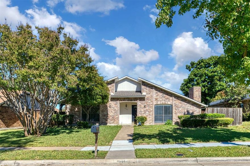 Welcome to your new home! This charming 3-bedroom, 2-bathroom home is located in Plano, TX and has been recently updated with a fresh coat of paint, adding a modern touch to its classic appeal. The interior boasts luxury vinyl planks that add a touch of elegance to the space. With two spacious living areas, there's plenty of room for entertaining or simply relaxing. The large covered patio is perfect for outdoor dining or enjoying a cup of coffee in the morning. The wet bar area is a unique 80's feature that adds a fun and sophisticated element to the home. To top it all off, the house comes with two wood-burning fireplaces, creating a cozy atmosphere during the cooler months. New electric range and fridge provided