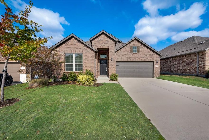 This stunning single-story home is nestled in the heart of the coveted Bluewood community! The house features 3 bedrooms and 2 baths, with high ceilings that create an inviting and spacious atmosphere throughout the home. The open-concept kitchen has a large island, beautiful Quartz Countertops, and ample cabinets with a walk-in pantry that opens into the dining and living areas. The airy and bright living area overlooks the backyard, and the primary bedroom has a separate bath, garden tub, and walk-in closet. Enjoy the covered patio and spacious backyard. This home's convenient location provides easy access to parks, schools, and shopping malls.