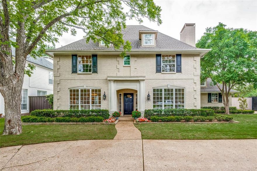 **Offer Deadline: Seller requests that all offers be received by Sunday, April 28 @ 6:00PM CST. Nestled in the heart of Preston Hollow, this exquisite 4-bedroom traditional residence boasts a wealth of amenities, including spacious rooms, a refreshing pool, and a landscaped yard. Designed to cater to a variety of needs and lifestyles, it epitomizes living in Dallas. The first floor welcomes you with a formal seating area and dining room, complemented by a cozy fireplace in the family room, all seamlessly connected to an open kitchen. Overlooking the lush yard and pool this area provides ample space for gatherings and entertainment. The kitchen, overlooking the casual living space featuring a wood-burning fireplace, showcases a unique and inviting design, adding warmth and character to the home. Ascending to the second level, you'll find 3 bedrooms, including a separate primary suite an expansive, sunlit sanctuary boasting two closets for added convenience.