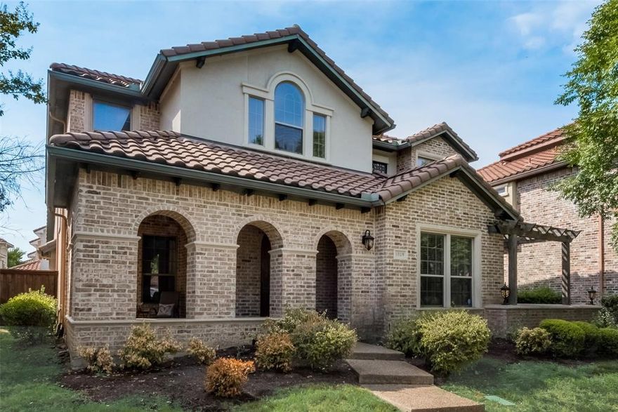 Stately Mediterranean Beauty. Neighborhood invites movement, lake, walking and bike trails, close to park and easy access to major freeways and DFW Airport.  Open the front door to the stately entry. Kitchen is open to Breakfast area and 1st floor living space.  1st floor Generous sized Primary Bedroom leads to master bath (separate tub and shower) Or open the French doors and stroll out on the private patio. Half bath and laundry room with cabinets and sink and office-flex space on 1st floor.
Up the steps to bedroom 2 & 3 (in suite bath) remote from bedroom 4.  Second Floor game room, space for that pool table or other games.
Last but not least the room of rooms media entertainment for all, movies, sports, games. Close the doors and enjoy. 
 
(Verify schools and room dimensions) 
Showings Avail Sat Oct 7 Noon to 7pm and Sun Oct 8 11 to 7 pm Call Showing Time for appt
Owner reviewing all offers l
Come see me this weekend.. Easy access.