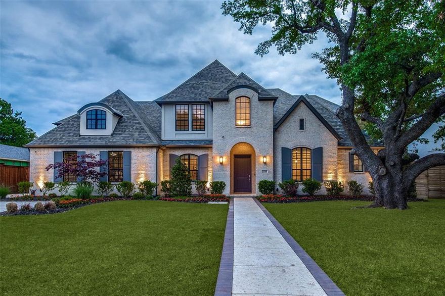 Sleek finishes and thoughtful open floorplan, this immaculate 6-bedroom, 6.5-bathroom  well-designed home on a quiet street in Forestcrest Estates features 6 Bedrooms with Bathrooms plus Study, Media Room & Gameroom.  Features of this 5,516 home include wide plank engineered hardwood floors, and huge windows throughout.  First floor features: Primary Bedroom Suite, guest bedroom, Media Room, Office, Chef’s Kitchen, Utility Room, Living and Dining rooms. The second floor features its own laundry room with storage closet and flex room for storage or exercise. Open Chef’s Kitchen includes range, warming drawer, built-in refrigerator. Large utility room with sink, refrigerator and abundant countertops & cabinetry. Alluring backyard with outdoor kitchen and two covered patios. Oversized 3 Car Garage. Conveniently located near shopping, restaurants and highly desired private schools in Dallas.