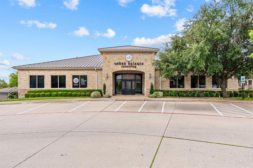 $26.00 base rent + $6.80 NNN = $8621 per month base rent + $2254 per month NNN (negotiable depending on lease term)

Recently updated move-in ready office space located in the heart of Frisco. Perfect for a professional services firm, chiropractic, education, and other office use with a unique two-story floor plan. Private walk-up entrance. Partially furnished, if requested. The main floor includes reception area, huge conference room, 5 private offices, training room, 2 private restrooms, break room kitchen area, storage, and utility closet. The second floor includes a large training room and additional storage. 

Open surface parking lot with two reserved spaces out front. This building is located in the heart of Frisco at Warren Parkway and Parkwood Blvd. just North of Stonebriar Mall. Less than half a mile from The Star. You will be surrounded by amenities, shopping, and restaurants. Beautifully maintained building and grounds.