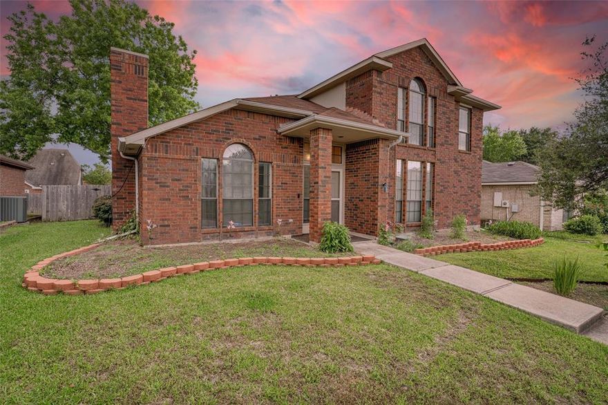 This two story home is waiting for it's new owner! The main level boasts a seamless flow with real hardwood floors, showcasing the primary bedroom alongside its ensuite bathroom that has been updated and a guest bathroom. Discover a versatile space upstairs perfect for accommodating guests, children, or creating a home office. You will find a gas fireplace AND gas cooktop that is original to the house along with a 2.5 year old water heater. The shed in the backyard will remain and was redone last year. The hot tub, washer, dryer and refrigerator will all convey with the home. Situated conveniently off I-30, with effortless access to both Dallas and Lake Ray Hubbard, this property is perfect for you!