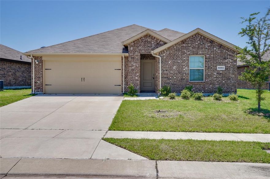This beautiful 4 bdrm, 3 bath home with a study is located at 3234 Hawkins Drive in the charming town of Fate, TX. Built in 2020, this single-story home has an open floor plan, perfect for entertaining guests or relaxing with family. The kitchen features stainless steel appliances, granite countertops, LED lighting, & ample storage space with a beautiful island. The adjacent dining area provides plenty of room for family meals, while the cozy living room is perfect for unwinding after a long day. This home also includes a study, ideal for a home office or additional living space, a covered patio, perfect for outdoor dining & entertaining, & a spacious backyard. Refrigerator and washer & dryer convey. Located in the very desirable neighborhood of Woodcreek, which features two pools, a spray & splash park, several playgrounds, walking trails, two fitness centers, & a dog park. Not far from Lake Ray Hubbard, Hospitals, Dining, shopping & schools.