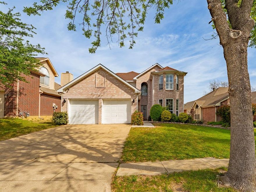 Located in the highly desirable Park Glen neighborhood & Keller ISD, surrounded by mature trees, many beautiful city parks, scenic walking trails, peaceful creeks, & sports courts. Residents enjoy neighborhood events throughout the year like Turkey Trots, Fourth of July bicycle parades, & seasonal celebrations that make Park Glen a truly special place to call home. Inside, the home has a modernized design - kitchen with black solid surface counters, a custom made backsplash, new dishwasher & matching appliances- refrigerator will convey with a quality offer. Beautiful new windows showcase views of the backyard pool & a stunning mature magnolia tree that adds privacy. Modern updates continue with wood look LVP flooring downstairs, updated remote ceiling fans, & contemporary lighting. All bathrooms have been thoughtfully updated with glass shower partitions, floating vanities, new commodes, & updated vanity lighting for a clean modern feel. The spacious primary bedroom offers high ceilings & charming built in bookshelves. The primary bath features dual floating vanities, a garden tub, seperate shower, floating shelves, modern custom wood wall detailing, & a big walk in closet. All secondary bedrooms are located upstairs, while one downstairs bedroom with a full bath provides excellent flexibility for a home office, guest suite, multigenerational living, or roommate space. This home reflects true pride of ownership with tasteful modern updates including plantation shutters. Roof is only a few years old, HVAC has been regularly maintained, new pool pump & filter recently installed so the new owners can enjoy their pool without worries of maintenance for many years to come. Owners installed a new security system with cameras on window & doors with sensors for added peace of mind. Washer, dryer, refrigerator, & outdoor seating can convey with a quality offer. Come see the home & pool you have been searching for & experience everything this Park Glen gem has to offer.