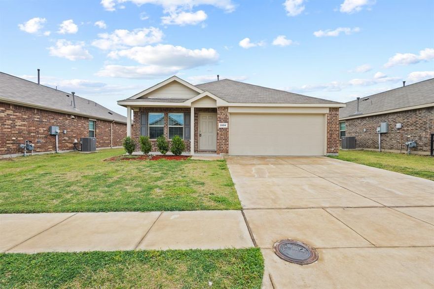 Welcome to this well-maintained and low-maintenance home in the growing city of Ennis—ideal for a first-time homebuyer or an investor.

This home features 3 bedrooms, 2 full bathrooms, and a 2-car garage, with an open-concept layout designed for functional everyday living. The kitchen includes a refrigerator, stove, and microwave, offering added convenience for a move-in ready experience. The spacious living and dining areas flow seamlessly, creating a comfortable space for both relaxing and entertaining.

Located within walking distance to Ennis High School and Ennis Junior High. Enjoy an easy commute with quick access to Highway 287 and I-45, making travel to surrounding areas simple and efficient. Conveniently positioned near shopping, dining, and everyday essentials including Buc-ee's, H-E-B, and Walmart, all just minutes away.

Ennis continues to experience steady growth while maintaining its small-town charm. The area offers a variety of local amenities, parks, and community events throughout the year. Residents enjoy access to a historic downtown district with local shops and restaurants, as well as nearby attractions such as the Texas Motorplex. Known as the Official Bluebonnet City of Texas, Ennis also attracts visitors each spring for its scenic bluebonnet trails and seasonal festivities.