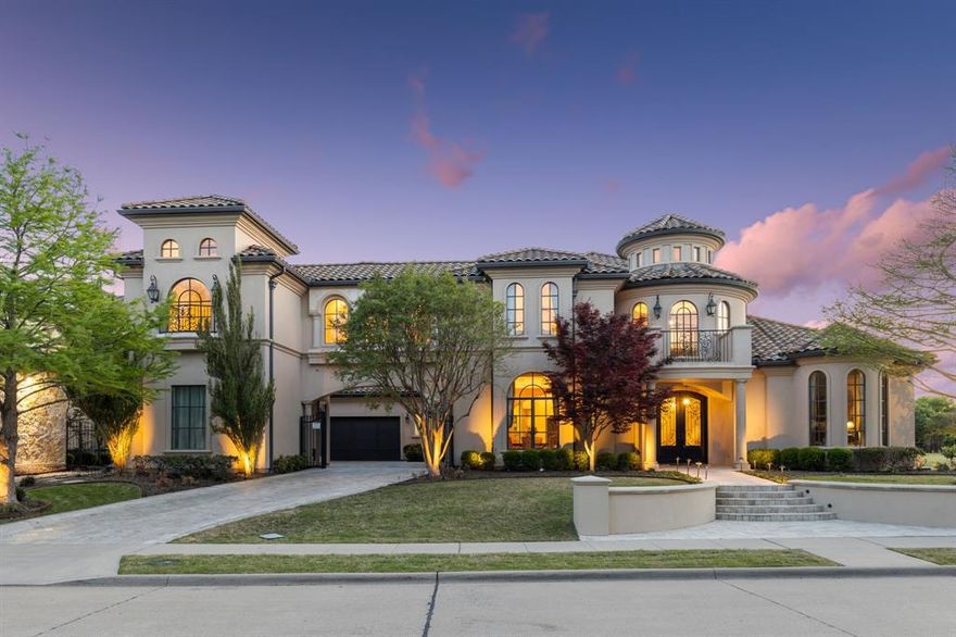 *Please see Attached Virtual Video!*  Luxurious custom estate set on over half acre lot with serene landscaping and an outdoor oasis designed to entertain. Elegant architectural details with soaring ceilings, 4 fireplaces, arched doorways & floor to ceiling windows with extraordinary views from every room. Fully equipped bar & living room flow to your chef’s kitchen with commercial grade 8-burner range, double oven, center island w prep sink, breakfast room w custom cabinetry and opens to your great room with access to outdoor dining. The primary suite is tucked away with a two-sided fireplace leading to your spa bath & custom closet. First floor guest suite, executive office w coffered ceiling, formal dining & media room are perfectly placed for privacy & separation. A front & back staircase provide access to your game room w bar, 3 ensuite bedrooms & bonus room. Exquisite outdoor retreat with multiple patios, covered dining and tranquil pool & spa providing ultimate relaxation.