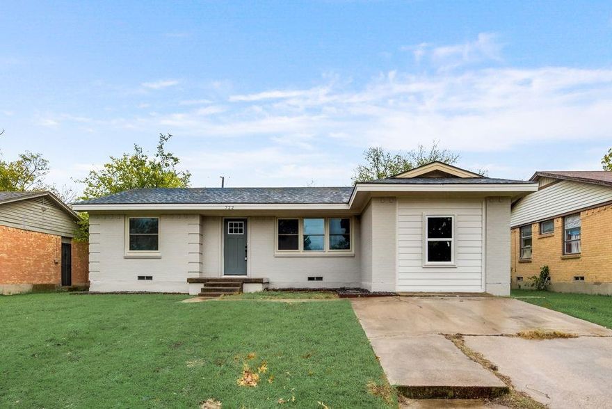 Totally renovated 4 bedroom home in Dallas! This charming home features an updated kitchen with granite countertops and stainless steel appliances, a spacious living area, and a beautiful backyard. The attached garage has been converted into a fourth bedroom, providing plenty of space for your family and guests.