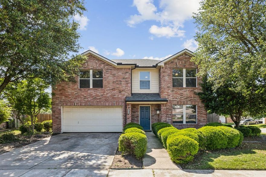 SOLAR PANELS INCLUDED! Incredible value! Former model home on a large corner lot with a pool — and serious added value.
Added value #1: Assumable FHA loan at 3.75% .Save hundreds per month compared to current rates.
Added value #2: Seller will pay off the full solar lease with an acceptable offer.
That’s over $50,000 in prepaid value. No lease, no payments — just lower electric bills.
This energy-efficient 4-bedroom home has a great layout for a growing family. The primary suite is downstairs with a large walk-in closet and updated bath. There’s also a dedicated office (or optional 5th bedroom) and a powder bath for guests.
Upstairs, you’ll find three more bedrooms and a large game room or second living space. The open-concept kitchen flows into the living and dining areas, perfect for entertaining. Kitchen includes stainless appliances and a new smart electric range that pairs with the microwave.
Step out back to a private pool and a grassy yard with plenty of space for pets or play.
Walking distance to McKinney North High and Johnson Middle. Easy access to shops, dining, and main roads