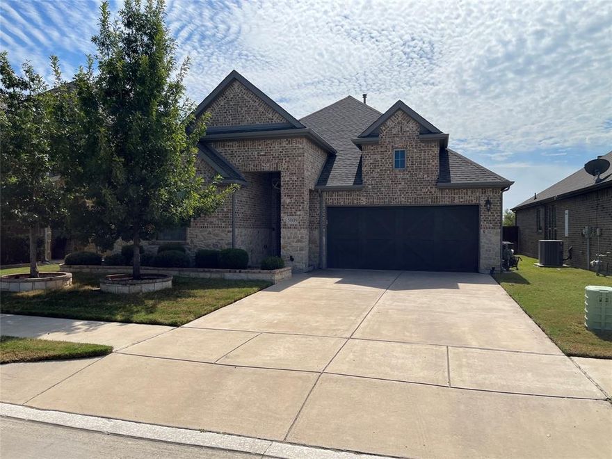 WELCOME HOME! With Chisholm Trail Highway less than 5 minutes, this neighborhood also offers nearby entertainment, restaurants and lots of shopping.  This charming single-story home offers a flowing open concept with privacy where you want it! An extended foyer leads you to a bright open family room complete with a cozy corner fireplace. This beautiful kitchen includes a large center island with additional seating and lighting, breakfast nook, stainless steel appliances with an oversized walk-in pantry! A private hallway leads you into a beautiful master suite and private master bath with a HUGE luxurious tub and separate shower as well as a large walk-in closet with linen storage. Additional bedrooms, one used as a gym, bathroom, and utility rooms can be found towards the front of the home, making use of every square inch of space. Also offering a stunning backyard with an extended patio for family nights and cookouts. ALL OFFERS WELCOMED, don't miss out on this perfect LIKE NEW property!