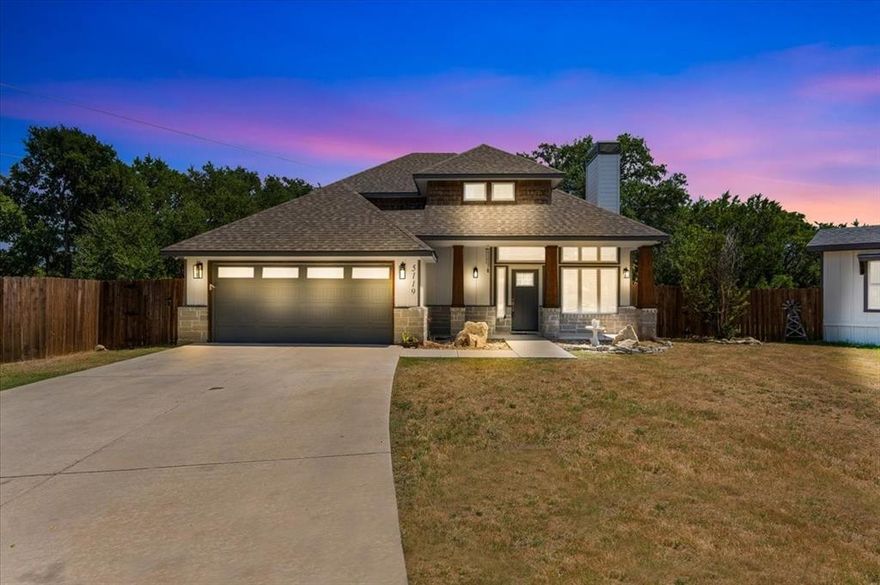 Welcome to this charming, two-story home nestled just minutes from beautiful Lake Granbury, located in a secure, gated community with fantastic amenities including two community pools, tennis and basketball courts, two boat docks and more. Built in 2021, this adorable home is full of unique touches and thoughtful design throughout.

Step inside to an inviting open floor plan featuring luxury vinyl plank flooring, quartz countertops, and stainless steel appliances that create a modern yet warm atmosphere. The spacious layout includes two living areas, with a loft upstairs—perfect as a second living room, office, or play area.

The primary suite is conveniently located downstairs, offering privacy and comfort with an en-suite bath, while the additional bedrooms are tucked away upstairs, ideal for family or guests. Step out onto the upstairs terrace to enjoy peaceful backyard views, perfect for morning coffee or winding down in the evenings.

Other features include co-op water and electric, septic system, and a beautiful yard. You'll love the community lifestyle while being just a short drive to shopping, dining, and entertainment.

This is more than a house—it's a lifestyle waiting for you to make it your own!