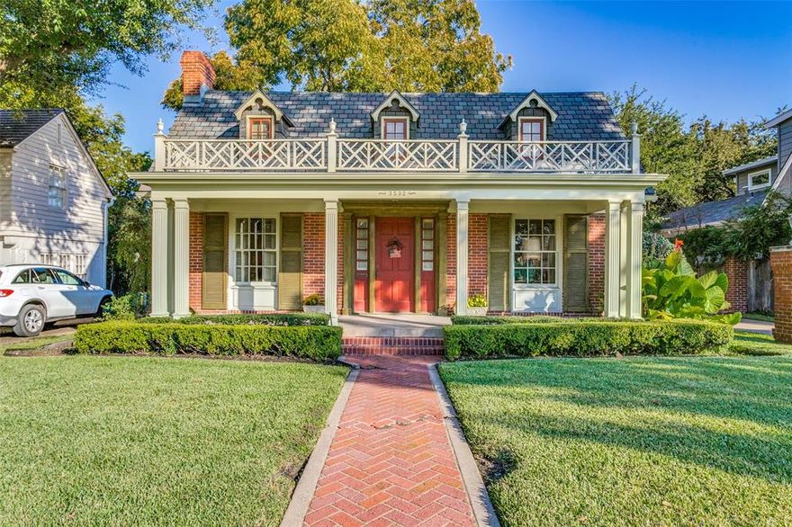 MULTIPLE OFFERS RECEIVED. DEADLINE TO SUBMIT IS MONDAY, DECEMBER 4, 2023, 5 PM. Rare opportunity exists in this classic southern home, renovated, and maintained for 60 years by a leading Dallas architect and his family. With views of Turtle Creek and Curtis Park, the home sits on a 60 x 150 manicured lot between Golf Drive and Dickens. The location is premier with walkability to the park, tennis courts, Holmes Aquatic Center, and University Park Elementary School. Steps away from Snider Plaza shopping and dining that bring city living to this idyllic and peaceful neighborhood. Appointment is needed to walk the property. No sign in the yard.