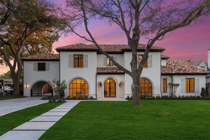 Stunning new construction from Robert Elliott Homes in highly desirable Old Preston Hollow that is move in ready now! Master on 1st floor along with formal study or living, formal dining, open kitchen family and breakfast, bar, huge pantry and butlery, mud room and laundry off of massive 3 plus car garage entry, 2 powders, elevator ready closet. 2nd floor has landing with flexible family center built in, 4 nicely sized secondary bedrooms with ensuite baths, game or media room in the middle with half bath and a bonus attic space over porte-cochere for storage that could also be a future expansion of the game room. Subzero, Wolf appliances. Full foam encapsulation for high efficiency energy. Fully turfed back yard. Close proximity to Central Market, good eats, shopping and more.