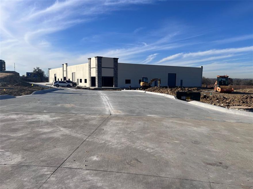 Available for sale is this new 2025 Industrial-Flex Building with 24,280 SF feet designed to accommodate a wide range of industrial, distribution, or light manufacturing needs. The building features 24-foot clear height, allowing for efficient racking, mezzanine options, or the use of tall equipment. Constructed with durable tilt-wall concrete panels, the structure ensures long-term reliability and minimal maintenance.  The property is landscaped and irrigated, providing a clean and professional appearance, while the concrete parking lot and driveway offer durable and low-maintenance solutions for both employee and truck access. Situated in a prime location with quick access to I-20, this site has excellent connectivity for logistics and commuting. This is a great opportunity to acquire a modern, high-quality industrial asset in a strong growth corridor. Whether for owner occupancy or investment, this facility is built to support operational efficiency and long-term value. Contact us today for more information or to schedule a tour.