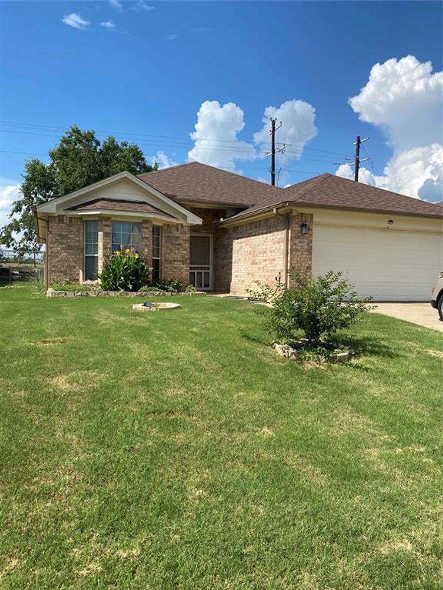 Chalmers Estate Addition. Brick 3 Bedroom 2 Bathroom and Large Kitchen that Refrigerator stays with home. 2 car garage. Master has Garden Tub plus separate shower and double sinks.  Laundry room has cabinets and room for baskets! Along with all hard surface flooring. Come take a look at this Charming Home waiting for you!!