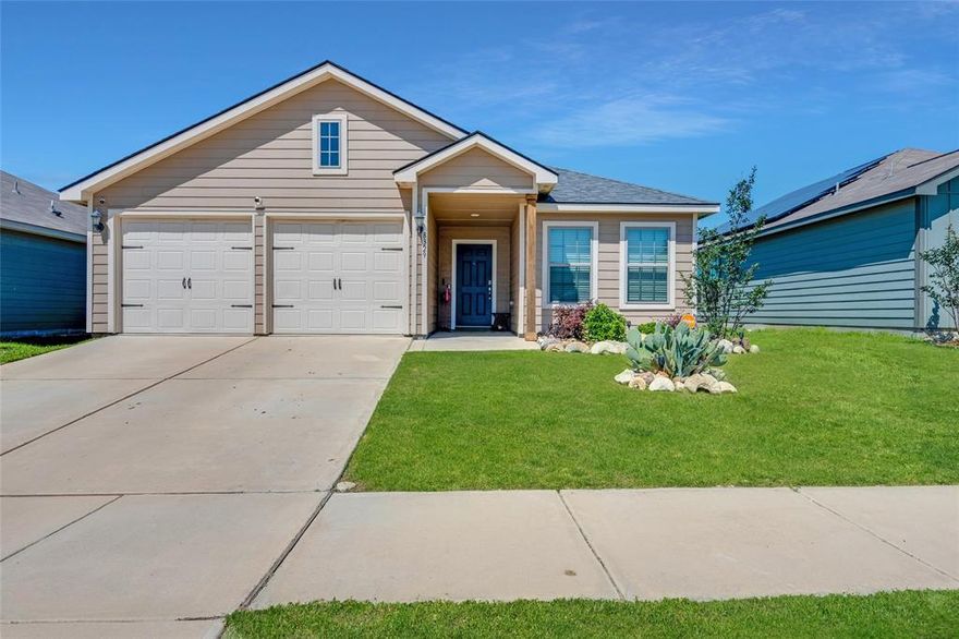 Built in 2020 and move-in ready, this beautifully maintained home offers an open-concept layout, spacious kitchen with island, and stylish black hardware throughout. Private primary suite, flexible secondary bedrooms, and a fully fenced backyard with covered patio make it perfect for everyday living and entertaining. Appliances included - just move in and enjoy. Conveniently located near shopping, dining, and major highways.