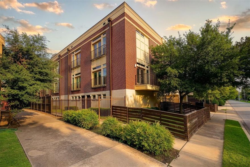 Clean, restrained, and quietly striking, this 3 story residence delivers a refined mid century modern aesthetic with thoughtful, high level upgrades throughout. Set just moments from Lower Greenville, you are within minutes of some of Dallas’ best restaurants, coffee shops, and nightlife, offering a true walkable, lifestyle driven experience. The 1st level offers a private entry and dedicated laundry space, creating a functional and well organized foundation before the home opens up above. On the 2nd floor, the layout unfolds into a bright, open living environment anchored by a fully reimagined kitchen. Crisp quartz countertops and a full height backsplash create a seamless, gallery like backdrop, complemented by under cabinet lighting, updated pendants, and a sculptural farmhouse sink with Kohler fixtures. Custom cabinetry additions maximize storage while maintaining clean lines. The living and dining areas feel expansive yet warm, with natural light reflecting off wood floors and soft neutral tones. A beautifully updated powder bath is conveniently located on this level. The 3rd floor is where the home becomes more private and intentional. A flexible landing with newly installed wood flooring offers a quiet transition space, ideal for a gym, office, or reading area. The primary suite is calm and understated, with new French doors bringing in natural light and creating a sense of openness. The bathroom is a true focal point, designed with a mid century modern perspective. A sculptural soaking tub, Pottery Barn vanities, and Kohler fixtures create a spa like atmosphere that feels tailored and timeless. The secondary bedroom functions equally well as a guest retreat or office. Throughout the home, upgrades reflect both design and substance, including a new HVAC system, and custom shades. The result is a residence that feels architectural, refined, and distinctly curated, offering a level of design and livability that is difficult to replicate.