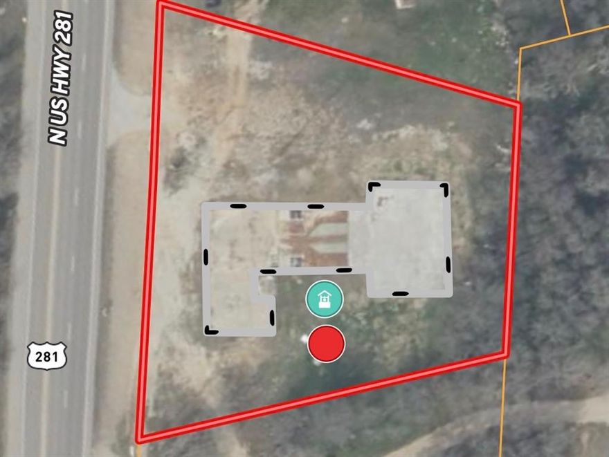 Bring your vision to life on this prime commercial property just 5 miles from downtown Mineral Wells! Featuring an approximately 7,800 sq. ft. concrete slab on just under one acre, this property offers endless potential and a solid start for your next venture. Brand new culvert and driveway off of Highway 281 put in about 1 year ago. 

With an impressive 258 feet of Highway 281 frontage, your business will benefit from exceptional visibility and easy access along this high-traffic corridor. Whether you’re planning a retail space, workshop, warehouse, barndominium, or office, the options are limitless.

Ample room for parking, storage, or future expansion — all within minutes of town conveniences and growth. A rare blank slate with unbeatable location and opportunity!