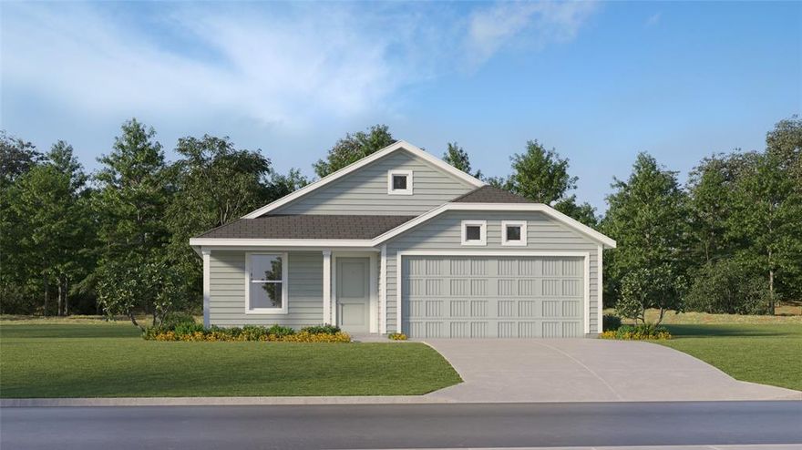 LENNAR - Landing at Creekside -  This single-level home showcases a spacious open floorplan shared between the kitchen, dining area and family room for easy entertaining. An owner’s suite enjoys a private location in a rear corner of the home, complemented by an en-suite bathroom and walk-in closet. There are two secondary bedrooms at the front of the home, which are comfortable spaces for household members and overnight guests.