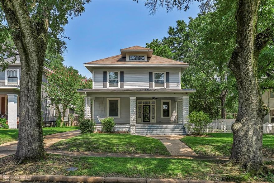 With one of the largest lots in the neighborhood, this wonderful resilient home has stood strong through an extended marketing peiod that included buyer-side financing issues, and external circumstances, and NOT the condition of the property itself. This craftsman style home was built at a time when building techniques and skills were meticulous, and virgin lumber was hewn to last for generations. 

Recent updates include new fencing and vinyl siding on the left side (2026) upgraded electrical downstairs (with prior upgrades upstairs), and a beautifully remodeled kitchen with granite countertops, new cabinetry, gas range, and space for a large refrigerator. Both bathrooms are updated.  The original hardwood floors are in impeccable condition. The staircase railings, and even most of the doorknobs are original to the home.  

The modern remodeled kitchen features granite counters, beautiful newer cabinetry, gas range oven, and space for a large refrigerator.  There are 4 bedrooms, all upstairs (one is a pass through and could be used as a bonus room). There are two full bathrooms (one up one down). There is a huge wood deck just outside the back door, a gorgeous mature magnolia tree, all on a double size lot. There is also an extra separate parking area in the back with alley access off of Line Avenue.  There is even a chicken coop beside the backyard storage building.

Located just off Line Ave, Kirby Place is on a tree lined street with sidewalks, and you'll be near Shreveport's best shopping areas, restaurants, and schools.  This is a lot of space for the money, inside and out. 

Note: Some photos are virtually staged.
