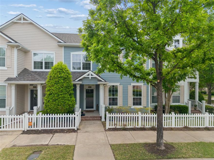 Rare find in the heart of Hometown NRH  -  and we mean RARE! 4 BEDROOMS, with the primary suite on the main floor.  This updated townhome checks every box, starting with something you almost never see in this neighborhood or price point.  The kitchen has been renovated with an expanded granite island, all-new granite countertops, fresh backsplash, new sink & faucet, new dishwasher, new range, and new microwave — all opening into a warm, connected living and dining space.  The living room features a one-of-a-kind custom fireplace wall with built-in storage that anchors the entire open-concept main floor and makes a statement the moment you walk in.  The home has been thoughtfully updated throughout: new LVP flooring on the main level, fresh interior paint, full exterior repaint (2024), New Roof (2023), Extra Cedar Storage in the Garage and HVAC under maintenance contract. This is truly move-in ready.  Upstairs you'll find three generously sized secondary bedrooms plus a flex loft space — perfect for a playroom, home office, or homework zone. The split floor plan gives everyone their own space without sacrificing that open, connected feel downstairs. More to love: attached 2-car garage with a full-length driveway and shelving for storage, a dedicated laundry room with great shelving, and HOA-maintained front yard and all exterior. Close from TexRail, walkable to parks, green spaces, Spiderman Park, Starbucks, the library, and all the schools. The community even does the Davis Street Christmas lights for you. This is Hometown NRH living at its finest that is updated, move-in ready, and one of a kind.