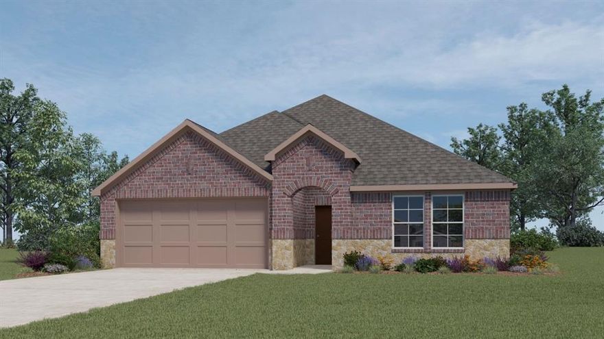 Great 4 bedroom, 2 bath home with a fabulous island, ample cabinet space, oversized bedroom 1 with dual sinks, tub in the master and large closet, and covered patio.