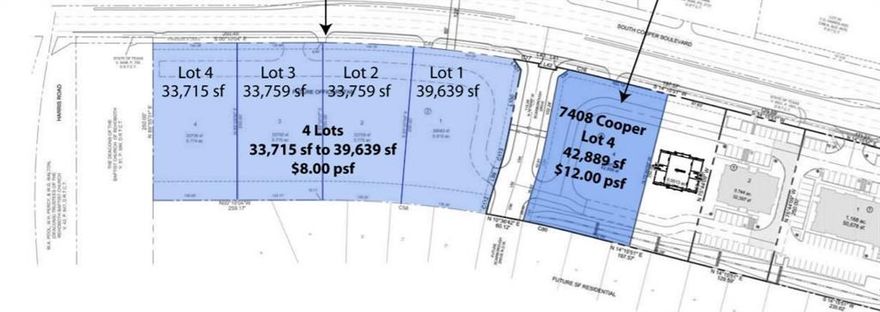 Approximate one acre tract with utilities on site and existing concrete apron on three sides of property