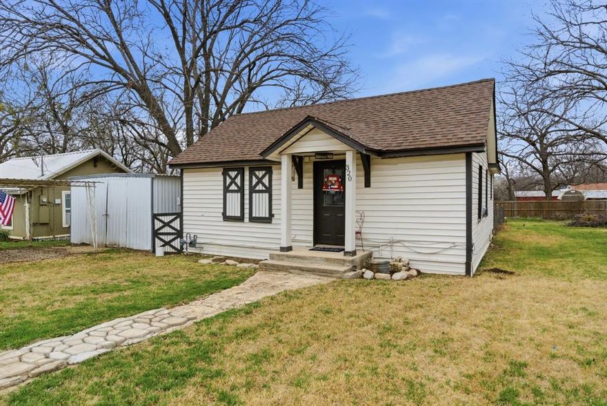 Welcome to this adorable 2 bedroom, 1 bathroom home located in the heart of the small town Dublin, Texas. Full of charm and character, this home features original hardwood flooring that adds warmth and timeless appeal throughout the living spaces.   Recent updates include new central heating and air conditioning and a new roof.  Outside, you'll find great functionality with a covered carport and a small storage garage, perfect for tools, hobbies, or extra storage space. The property is renovated and move-in ready, making it ideal for first-time buyers, downsizers, or anyone looking for comfortable small town living.

Enjoy the charm, comfort, and simplicity of small-town Texas living in this lovely home.