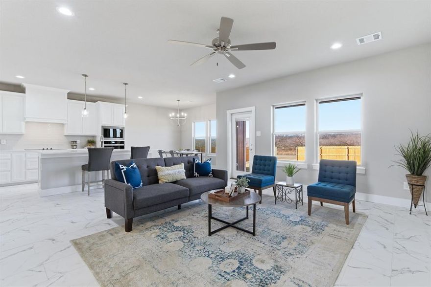 Stunning New Construction Home Near Lake Bridgeport, TX Welcome to your dream home, built by R&K Homes, where modern elegance meets thoughtful design. This brand-new 3-bedroom, 2-bathroom home is crafted with high-quality finishes, including granite or quartz countertops and tile flooring throughout, ensuring both durability and style. Step inside and be greeted by a beautiful arch doorway, leading into an inviting space with a boxed recessed ceiling that adds architectural charm. The open-concept living and kitchen area** is designed for effortless entertaining, featuring large windows that flood the space with natural light, creating a warm and airy ambiance. Nestled near Lake Bridgeport, this home offers more than just a place to live—it’s a gateway to adventure. Enjoy boating, fishing, swimming, and scenic hiking trails, or simply relax and take in the breathtaking lake views. Whether you're an outdoor enthusiast or seeking a peaceful retreat, this location provides the perfect balance of recreation and tranquility. Don’t miss the opportunity to own this exceptional home in a prime location! Finished and move-in ready.