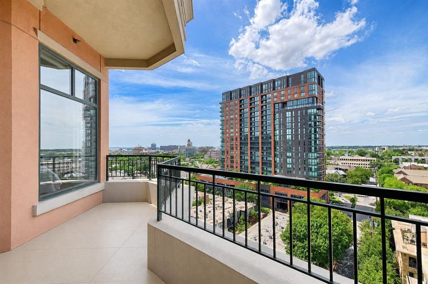 Perched on the 10th floor of Turtle Creek Plaza, this sophisticated high-rise residence offers breathtaking skyline views and an elevated lock-and-leave lifestyle in the heart of Dallas.

Thoughtfully designed with both comfort and style in mind, the condo features rich wood flooring, custom cabinetry, a gas fireplace, and expansive windows that fill the home with natural light while showcasing stunning city views. The spacious layout includes 1 bedroom, 1.5 bathrooms, and two versatile living areas ideal for entertaining, working from home, or creating an additional lounge space.

Step onto the private balcony to enjoy morning coffee or unwind in the evenings overlooking the sparkling Dallas skyline.

Residents enjoy an exceptional collection of luxury amenities including 24-7 concierge service, valet parking, two fully equipped fitness centers, a resort-style pool,  a private event space designed for entertaining and gatherings. Two reserved parking spaces provide an added level of convenience.

Perfectly positioned near Katy Trail, Turtle Creek, scenic parks, premier shopping, and some of Dallas’ finest dining destinations, this exceptional residence combines luxury, convenience, and sophisticated city living in one of the city’s most desirable neighborhoods.