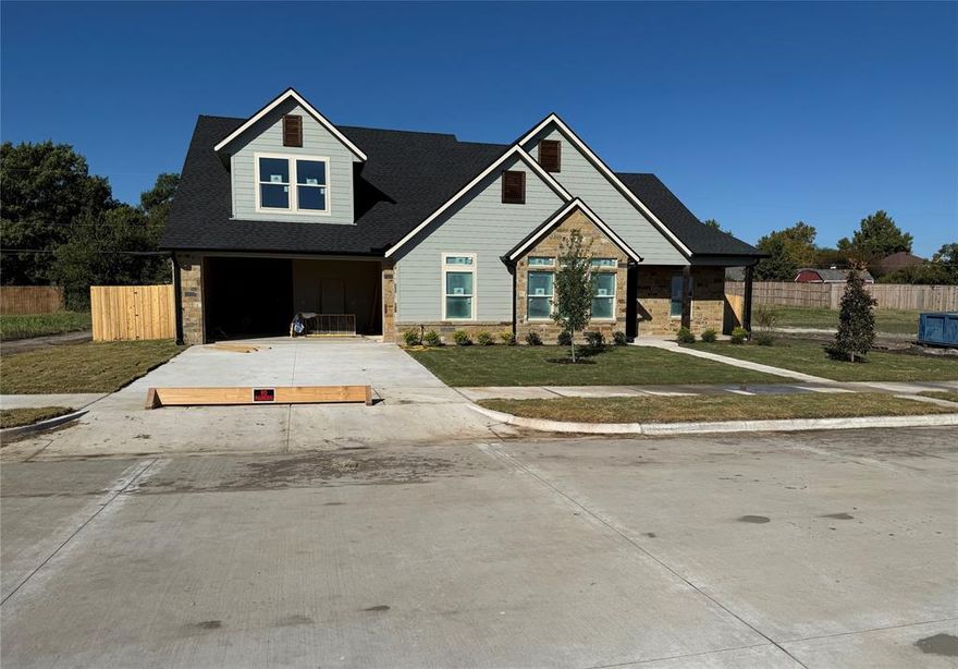 Beautiful new home located in Howe. There is a park located across the street from the home. The home should be completed by October 2025. The time is perfect to pick your colors and flooring.