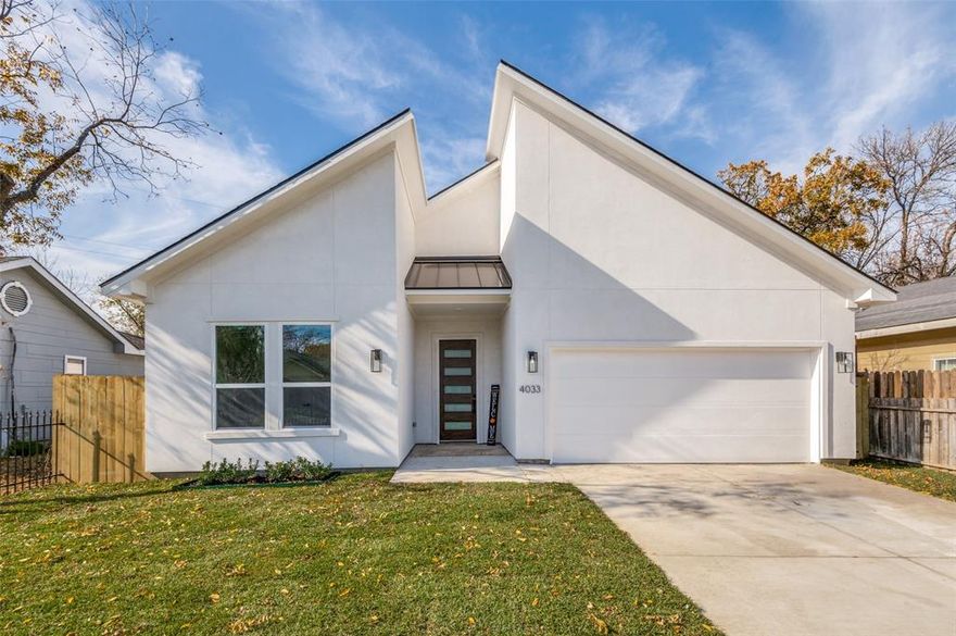 Step right into modern sophistication with this newly constructed architectural gem. Featuring a striking design, high ceilings, and an open-concept layout, this home offers a perfect blend of style and functionality.

Key Features:
Modern-Contemporary Design: The sleek lines and modern architecture create a captivating aesthetic, making a bold statement in the neighborhood.
High Ceilings & Open Concept: Experience a sense of spaciousness as you enter, with high ceilings that enhance the living areas, perfect for entertainment and relaxation.
Generous Bedrooms: The spacious bedrooms provide ample space and comfort.
Well-Equipped Kitchen: The kitchen is tastefully designed, making it a perfect space for everyday needs.
Outdoor Appeal: A wrought iron fence adorns the front, while a privacy fence encloses the backyard, creating a secluded outdoor sanctuary. 
Low E Windows: The property is equipped with low E windows, ensuring energy efficiency while inviting natural light indoors.