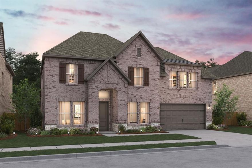 Located in Arlington ISD part of the Sterling Greene community, the neighborhood offers excellent opportunities in education and an added sense of comfort with a gated entrance. This stunning 2-story home provides a comfortable open floorplan with an Extra Suite, ideal for extended stay guests. A private home office followed by an intimate dining room is great for entertaining. The kitchen features a spacious island and overlooks the well-lit great room. A cozy dining area allows access to the covered patio, great for outdoor living. In from the garage, a HovHall and laundry room keep your home tidy. The primary suite with private bath and spacious walk-in closet. A versatile loft and 2 additional bedrooms with hall bath allow for comfort for all.