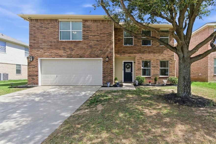 This light-filled two-story home offers a great mix of space, comfort, and privacy with 3 bedrooms, 3 bathrooms, and 2,263 sq ft of living space. Sitting on a large lot with no rear neighbors, you get that extra level of privacy that’s hard to find. Natural light pours in throughout the home, creating a bright and open feel. The primary suite is spacious enough for a king-size bed and larger furniture, plus it includes a big walk-in closet. Upstairs, there’s a bonus room that works perfectly as a media or game room, and it even comes with a 120” Elite Screens projector screen. The kitchen opens up nicely to the living area, making it easy to stay connected while cooking or entertaining. The wood-burning fireplace adds a cozy touch to the space. Out back, you’ll find a large patio and plenty of yard space—great for hosting, relaxing, or just enjoying the outdoors. You’re also in a convenient location near Saginaw and Lake Worth, with easy access to shopping, dining, and grocery options, and just a short distance to Eagle Mountain Lake and nearby hiking parks for outdoor recreation. Located within Eagle Mountain-Saginaw ISD. Major updates have already been taken care of, including a 4-ton, two-stage, 15 SEER Trane HVAC system installed in October 2023, along with a new roof and gutters in 2021. Move-in ready and well-maintained, this home offers plenty of space to spread out and enjoy.