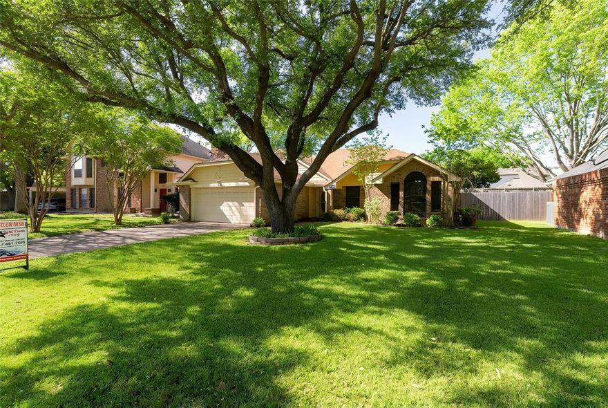 Open yet defined floor plan right in the heart of the Metroplex. Fresh paint throughout home. Oversized family room with fireplace, hand scraped wood look tile floors through out, tile in kitchen and wet areas. Eat in kitchen, granite counter tops,new 36in cook top installed 2-14-2026, plenty of counter and cabinet space. Transfer switch installed with new January 2026 propane generator on site.  Good size backyard with open brick patio, storage shed and garden area. Close to freeways, minutes away DFW Airport and shopping galore.