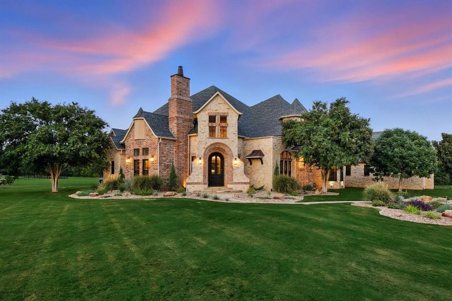 Welcome to 850 Manor estate in Argyle! Set on 3 acres, this home is turn key ready and beyond beautiful! Inside you're greeted with soaring ceilings, large new windows, elegant travertine floors, wood flooring and lighting that creates an atmosphere you want to stay in and enjoy. The large downstairs primary bedroom has a sitting area with views of the backyard and pool allowing for relaxing mornings to start your days. This home has a large open kitchen and family room with a stacked rock fireplace that is perfect for entertaining whether you are staying inside or overflowing onto the back patio with a fireplace and large outdoor area! Continuing through the first floor, you have a second bedroom with an ensuite bath as well as a fully updated laundry room and a garage with newly epoxied floors and enough space to park 3 vehicles while still having room for a work area! Upstairs includes 3 more bedrooms, a game room and bar area with a sink and mini refrigerator as well as a media area currently being used as a fun rock climbing experience!
Your backyard meets every need with an awesome diving pool including an attached spa and new heater, all controlled on your phone through your wifi! The outdoor cooking area and fireplace adds to the ambiance with a grill, smoker and sink! The outdoor features continue with a sport court marked for basketball and pickleball and the seller will convey the portable pickleball set with it! The basketball backboards even have recently replaced pole padding. This yard also had a playscape area installed in 2023 ready to have little feet climbing all over it.
With incredible recent landscaping, new outdoor lighting and beautifully maintained grass, you truly have acreage to spread out on and enjoy. There is nothing lacking in this home and it’s ready for it’s new owners. 
***All upgrades are listed in transaction documents. Contact agent for full access to all pictures of this home.