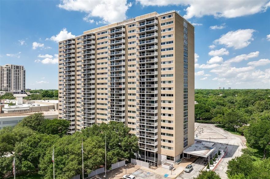 I am pleased to introduce Unit 1717 at 3883 Turtle Creek Blvd, Dallas, TX 75219. This stunning high-rise condo offers sophisticated urban living in the heart of Turtle Creek with an open-concept layout and exceptional views.

The residence features floor-to-ceiling windows and mirrored walls that flood the space with natural light and showcase views of Highland Park. The interior includes original hardwood floors throughout, a primary bedroom with custom Elfa shelving, and unique accents like handcrafted acacia wood bar tops and shabby chic barn doors. The kitchen is fully equipped with granite countertops, appliances, and a Viking gas stove. Outside, a private balcony with electric shades offers a serene setting to enjoy the tree-lined scenery.

Residents have access to premium luxury amenities, including:

- 24-hour concierge and valet service
- Resort-style pool and fitness center
- Club room, library, and conference room
- Redesigned dog park and one of the largest courtyards on Turtle Creek
- Dedicated parking and 24-7 package delivery dock

The building is currently undergoing renovations to enhance the exterior and landscaping. The location is steps away from a Tom Thumb grocery store and premier dining, including the Michelin Star-nominated Mr. 01 Pizzeria. With easy access to Uptown, Oak Lawn, and Downtown Dallas, this property offers an unparalleled lifestyle in an iconic location.