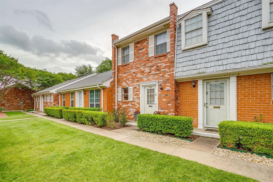 Enjoy the ease of a lock-and-leave lifestyle in this secure, gated west-side community, surrounded by beautifully maintained landscaping and green space just outside your door. This private two-story condo offers convenient access with a dedicated covered parking space, plenty of guest parking, and a fenced courtyard leading to the back entrance. Inside, the open-concept living and dining areas are filled with natural light and highlighted by a cozy wood-burning fireplace and a striking spiral staircase. The upgraded contemporary kitchen features granite countertops, stainless steel appliances, frosted glass cabinetry, a walk-in pantry, and ample storage. The spacious primary suite upstairs easily accommodates a home office or sitting area and includes an en suite bath and a generous walk-in closet. Enjoy outdoor living with both a private patio and balcony. Additional highlights include low utility costs and access to all community amenities; 3 pools, fitness facility, clubhouse and tennis courts. All of this, just minutes from shopping, dining, major highways, and cultural attractions. Schedule your showing today!
