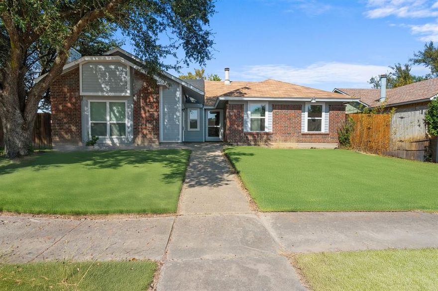 Calling ALL INVESTORS and Primary Homebuyers! Welcome to 404 Dollins St — Move-In Ready Home with Big Potential. Step into this beautifully renovated 2 bed, 2 bath home (1,092 sq. ft.) located in the desirable Highlands neighborhood of Cedar Hill. Nestled on one of the largest lots in the area (over 4,000 sq ft), this property offers space, style and freedom with NO HOA restrictions. Key Features and Upgrades include fully updated interior & exterior paint, giving the home a fresh, modern feel. Brand new roof, offering peace of mind and long-term value. Open concept layout with the living spaces flowing seamlessly into the kitchen. Perfect for entertaining! Two well-sized bedrooms and two full baths functional for a range of Buyers. Corner lot with a generous backyard; ideal for outdoor living, expansion, gardening or just having room to breathe. Updated duplex style structure, offering flexibility and investment potential above market rent flow. This home offers the perfect balance — renovated finishes and neutral touches throughout. Prime Location just minutes from shopping, dining and local conveniences. Easy access to major highways for commute flexibility. This neighborhood is built on potential with a strong sense of community. Don’t miss out — schedule your showing today and see why 404 Dollins St is the perfect mix of charm, value and opportunity