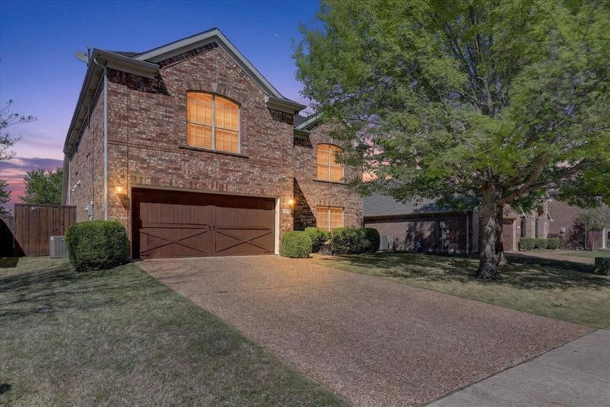 Welcome to this beautifully maintained FRISCO home in the sought-after Tuscany Meadows community. This 5-bedroom, 3 bath home offers tons of living space, ideal for entertaining inside and out. Complete with an added covered patio and pool to cool off on the hot summer days. Upon entry you will find an private office or guest bedroom for the multi-generational family with a full bath next to it. A multifunctional dining room with tons of natural light can be used as an additional office or flex space. Open concept living space leads to the kitchen with ample cabinets, granite countertops, stainless steel appliances and an abundance of natural light that creates a warm and inviting atmosphere. Upstairs leads to a game room AND loft area perfect for the students in family to study. 3 bedrooms tucked away upstairs away from the main living area for a more peaceful nights sleep. Step outside to your private backyard retreat, where a sparkling pool is surrounded by well designed landscaping for added privacy; with additional grassy area perfect for summer play, soccer games, or a trampoline. Enjoy the convenience of walking trails and a children's park a short distance away from front door. If you've been looking in FRISCO, this is one you'll want to see in person.
